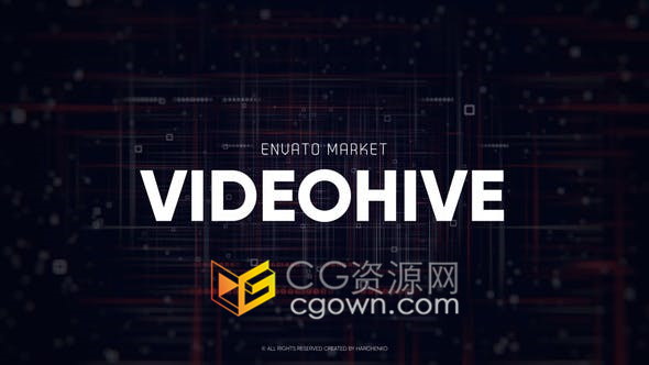 Digital Glitch像差网络数字故障标志Logo动画-AE模板