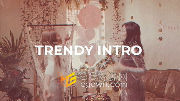 时尚rgb分割故障动画效果VHS复古宣传片头-AE模板