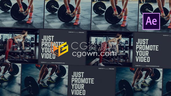 运动健身时尚旅游动态城市宣传多图画面展示幻灯片-AE模板下载