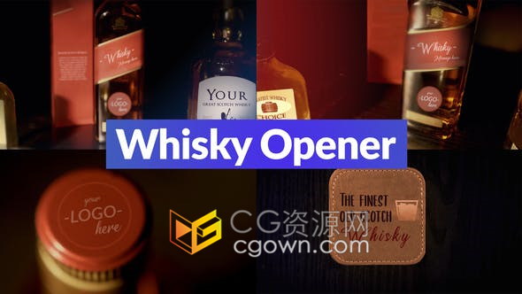 商业优雅餐桌酒吧文化酒水饮料品牌宣传开场动画-AE模板