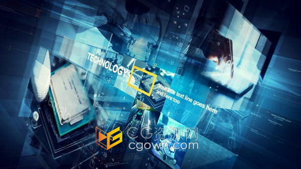 AE模板-适合制作高科技商业技术与经济宣传片