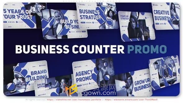 AE模板-商务风格公司宣传业务倒计时介绍培训论坛活动开幕式
