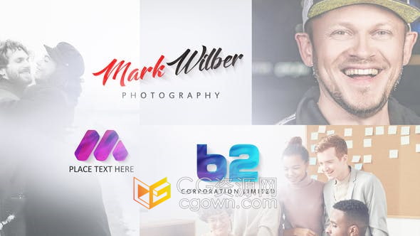 AE模板-实用快闪图像照片动画显示标志LOGO片头