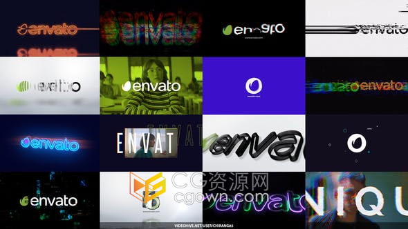 AE模板-45个标志场景合二为一多用途现代标志包下载