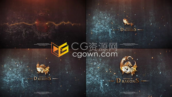 史诗大气梦幻粒子光效线条相汇碰撞演绎LOGO标志片头-AE模板下载