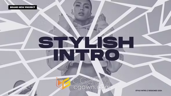 AE模板-时尚黑白开场白社交媒体宣传vlog