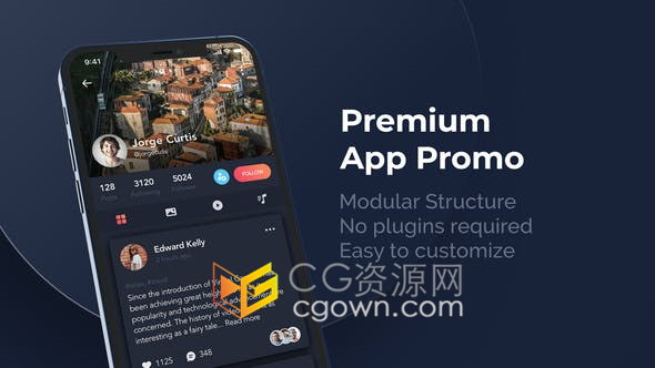 iphone 12样机模型展示手机APP应用程序产品促销展示-AE模板