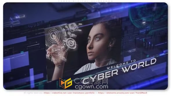 AE模板-霓虹灯风格企业全息视频网络数字游戏核电站活动宣传片