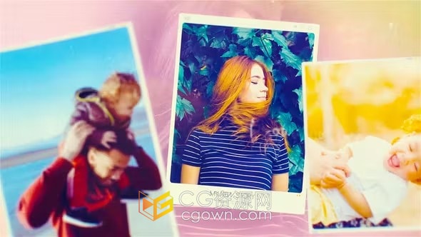 柔和风格视差相册优雅视频节目媒体开场幻灯片-AE模板