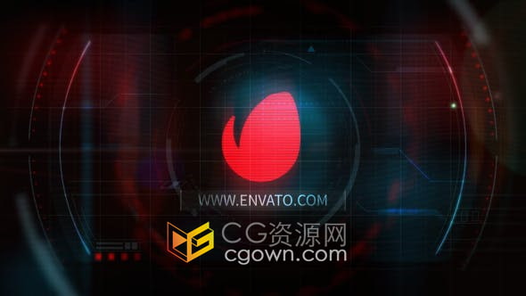 AE模板-镜头光圈动画效果高科技HUD界面标志介绍
