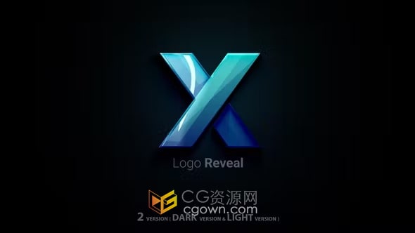 4K分辨率标志LOGO动画视频片头2种效果-AE模板