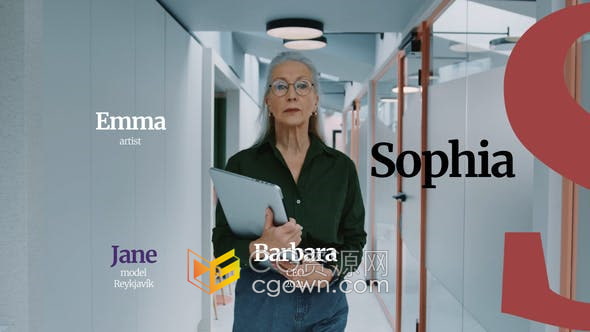 AE模板- 经济商业领袖企业界人物介绍动画标题