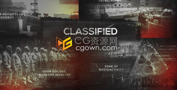 复古历史纪录片机密档案事件神秘悬疑侦探类电影标题预告片-AE模板下载