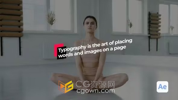 极简北欧风格现代动力学标题优雅视频字幕动画-AE模板