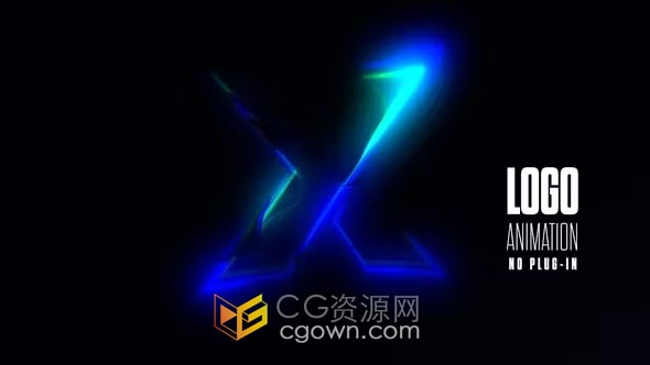 彩色光效演绎公司LOGO标志动画-AE模板