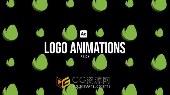 免费下载33个矩阵式LOGO标志循环动画背景元素-AE模板