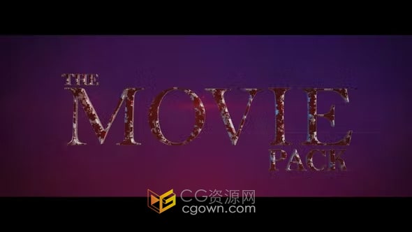 动作恐怖血腥电影惊悚片标题动画预告片-AE模板