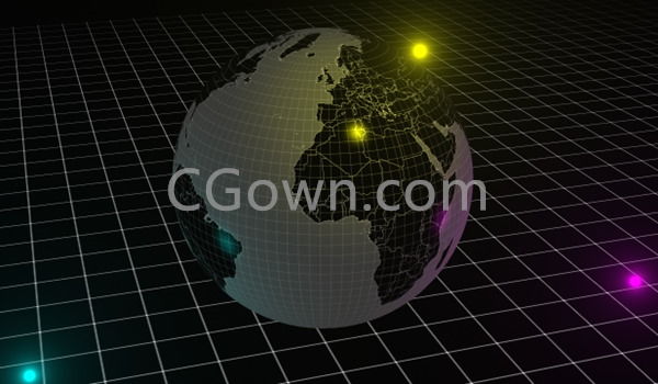 AE插件Power Sphere v1.1.8制作三维旋转圆球地球效果