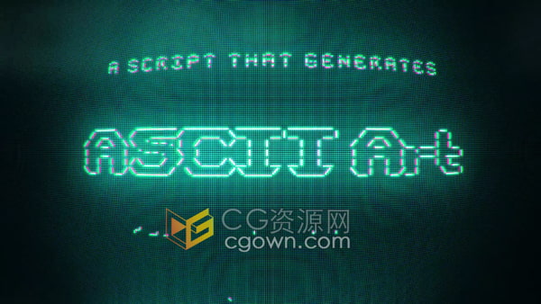 ASCII Generator v1.3 AE脚本将文字图层生成复古编码效果