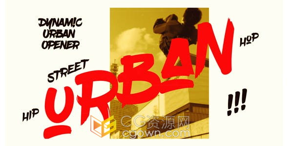 现代风格城市生活时尚流行说唱街舞介绍大标题开场白-AE模板