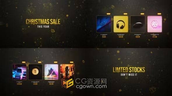 圣诞节特别活动特卖优惠宣传广告视频-AE模板