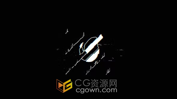 数字噪点故障标志LOGO动画4K分辨率-AE模板