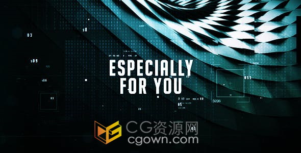 独特动态三维视差开场宣传片现代科技感数码幻灯片-AE模板