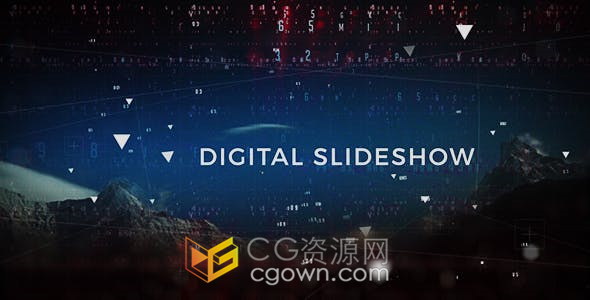 数码科技企业现代网络技术公司图形视差过渡效果宣传片-AE模板