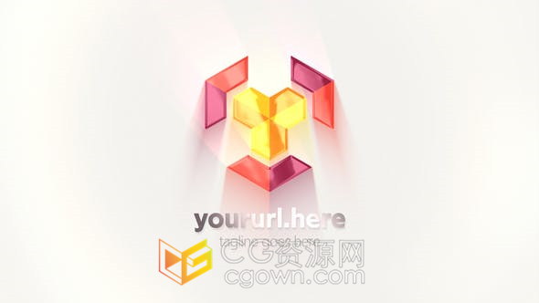 3D简洁快速光面企业标志LOGO动画-AE模板