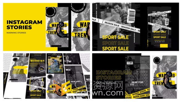 8套垂直vlog设计销售海报业务介绍产品促销活动预告包装-AE模板