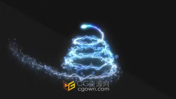 AE模板-神奇魔法圣诞粒子光线路径动画漂亮圣诞节日特效元素