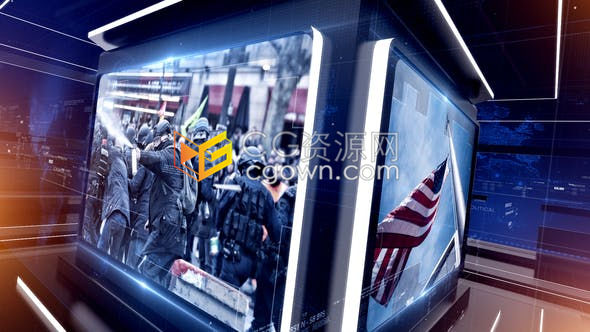 每日简讯快速播报简短新闻频道包装片头-AE模板下载