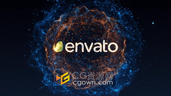 AE模板-双色明亮耀斑粒子光效拖尾运动轨迹演绎品牌标志LOGO动画