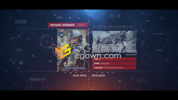 数学科技感镜头抖动效果军事宣传展示幻灯片-AE模板下载