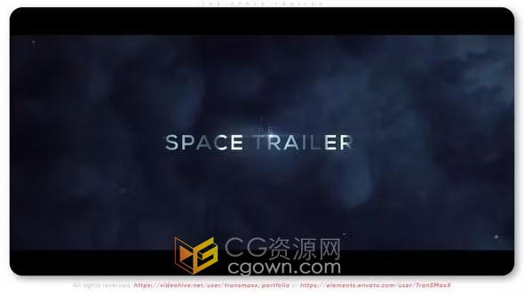 创建数字未来科技电影预告片云层标题动画-AE模板