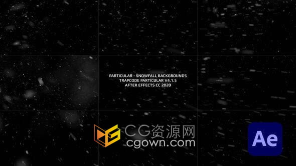AE模板-8个实用的雪花背景降雪下雪冬雪粒子背景免费下载
