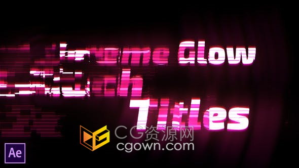 高科技明亮毛刺故障效果标题体育运动赛车音乐短视频-AE模板