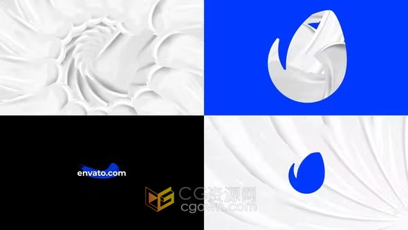 油漆笔刷遮罩动画LOGO视频片头-AE模板下载