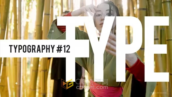 动态文字排版介绍动画宣传广告视频-AE模板