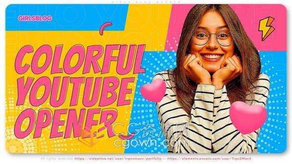 新鲜多彩时尚美容护肤品牌服饰社交媒体平台短视频广告-AE模板