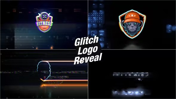 霓虹灯故障发光特效LOGO动画视频-AE模板下载