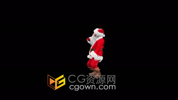 4K带通道有趣可爱圣诞老人跳舞视频素材免费下载