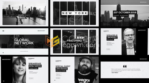 创意宣传片头项目活动事件介绍企业培训研讨会推广视频制作-AE模板下载