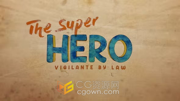 卡通漫画绘画LOGO标识动画视频效果-AE模板