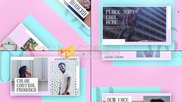 Fashion时尚动态海报魅力模特时装展示时装周活动宣传视频-AE模板