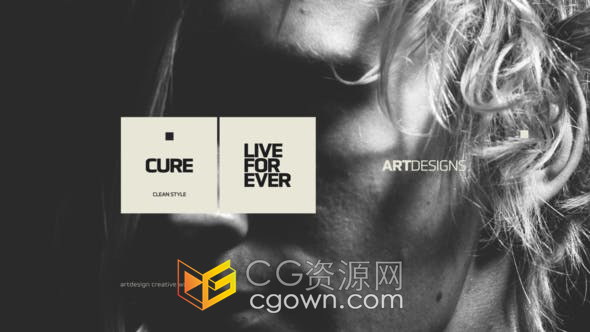 极简色调平滑过渡效果的制作现代干净流畅图文开场视频-AE模板