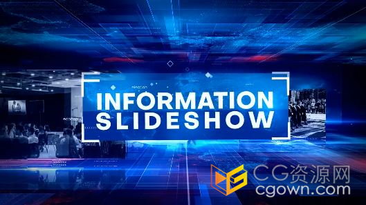 现代信息科技商务公司介绍演示开场白电视新闻天气预报片头-AE模板