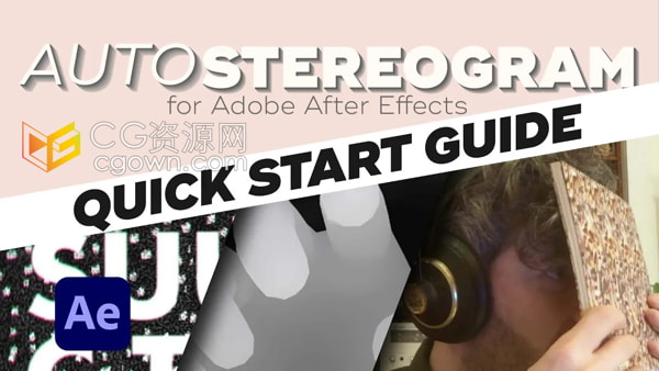 AE创建自动立体图动画插件Autostereogram v1.0.2