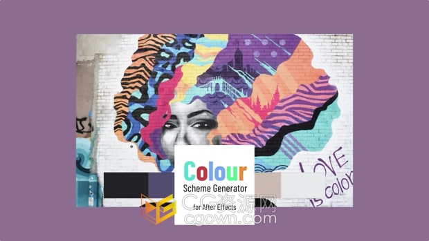AE插件Colour Scheme Generator v1.0匹配图像画面配色方案生成器