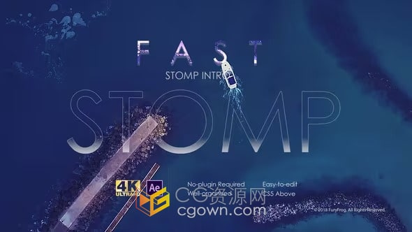 AE模板-快速跺脚节奏商场时尚品牌介绍动力学排版图文宣传片头